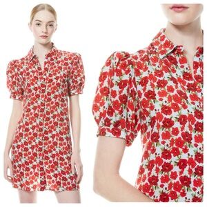 ALICE + OLIVIA Jem Floral Shirt Dress